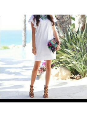 J. Crew Factory flutter short sleeve Swiss dot above knee dress white Sz: 00